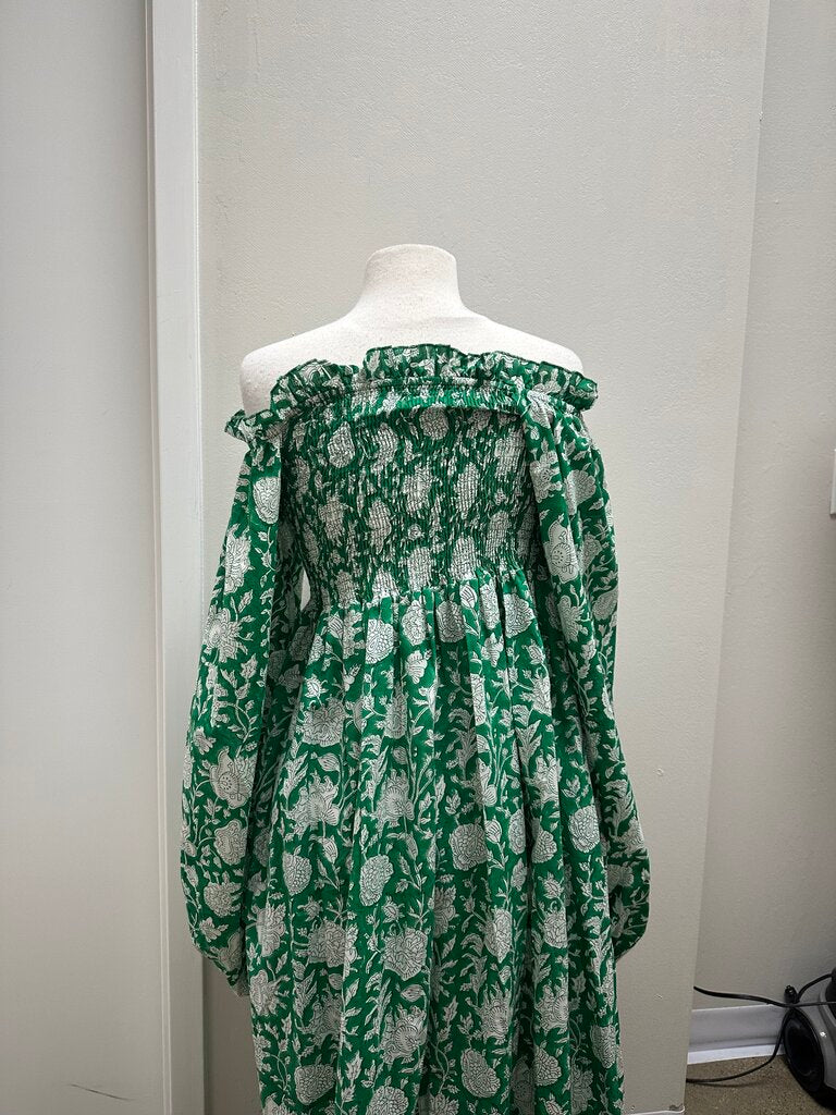 Mille Green Floral Maxi Dress