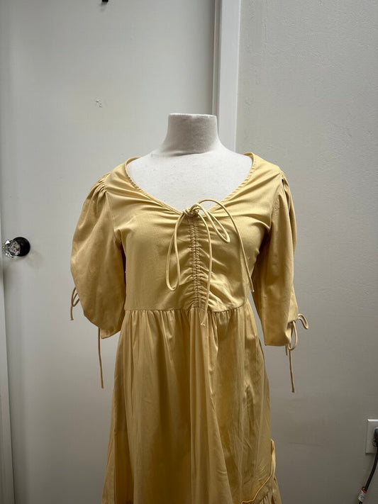 Sea New York Butterscotch Puff Sleeve Maxi Dress