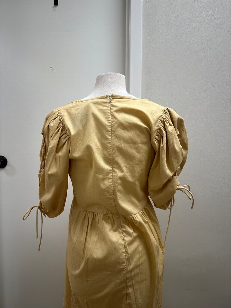 Sea New York Butterscotch Puff Sleeve Maxi Dress