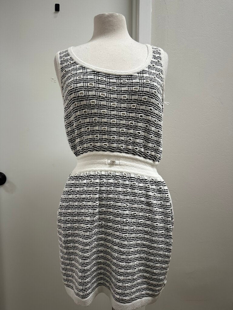 Chanel Black and White Knit Dress Spring 2025