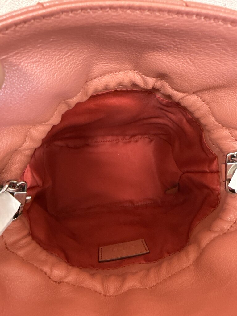 Gucci Pink Mini Blondie Diagonal Stitching Bucket Bag NWT