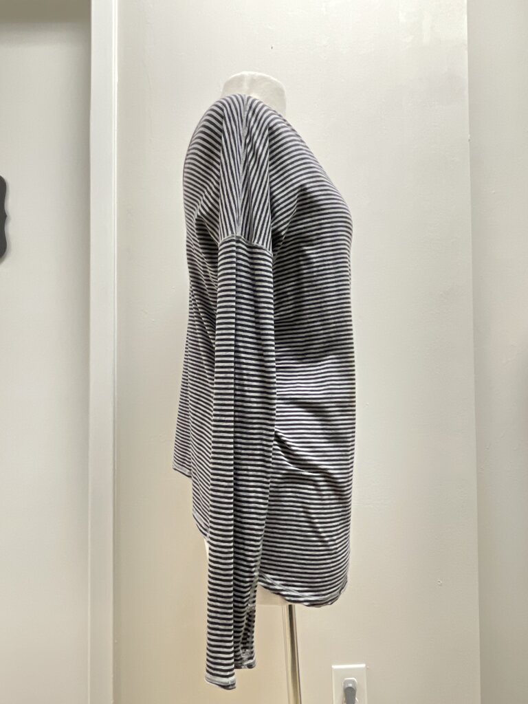 Lululemon Black Striped Scoop Neck Tee