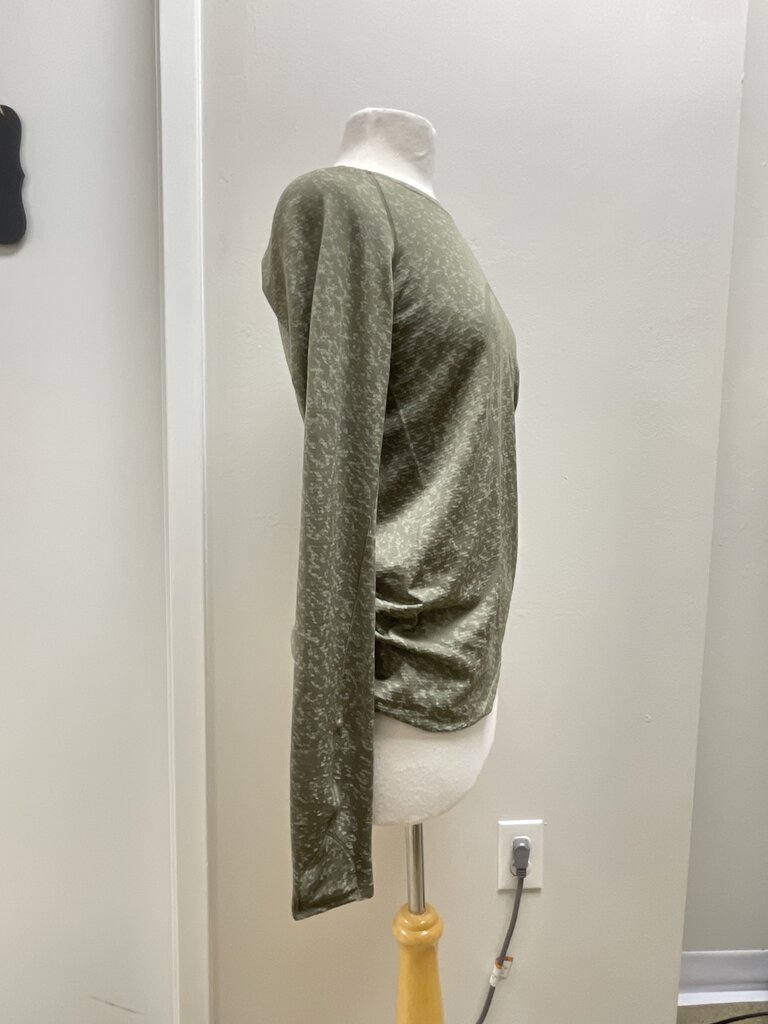 Lululemon Khaki Logo Long Sleeve Tee
