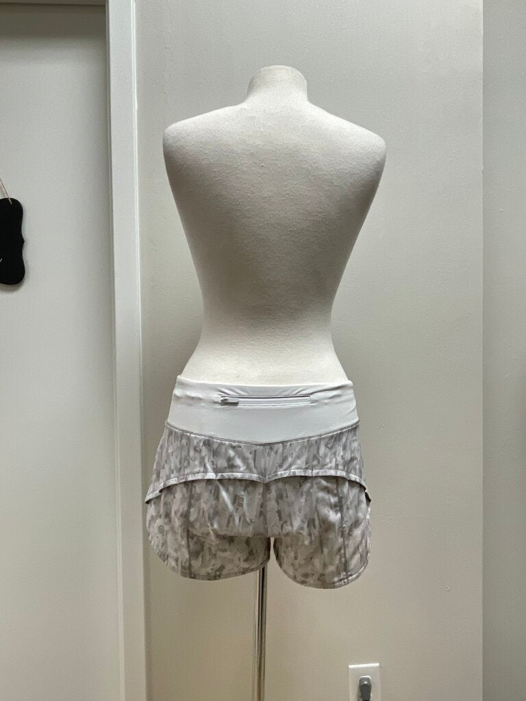 Lululemon White Snake Print Shorts