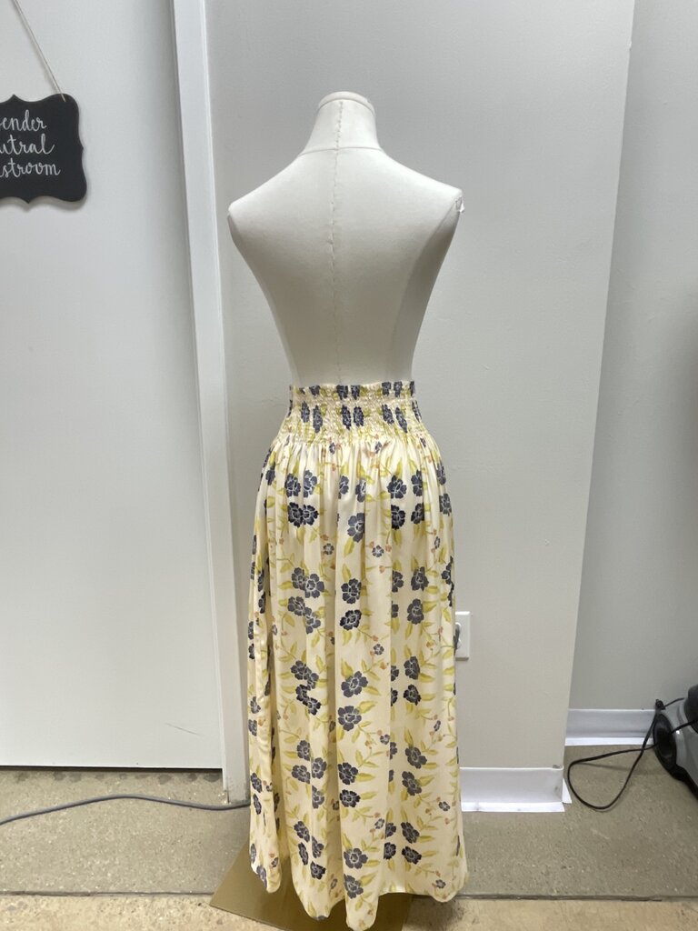 Natalie Martin Yellow Floral Maxi Skirt