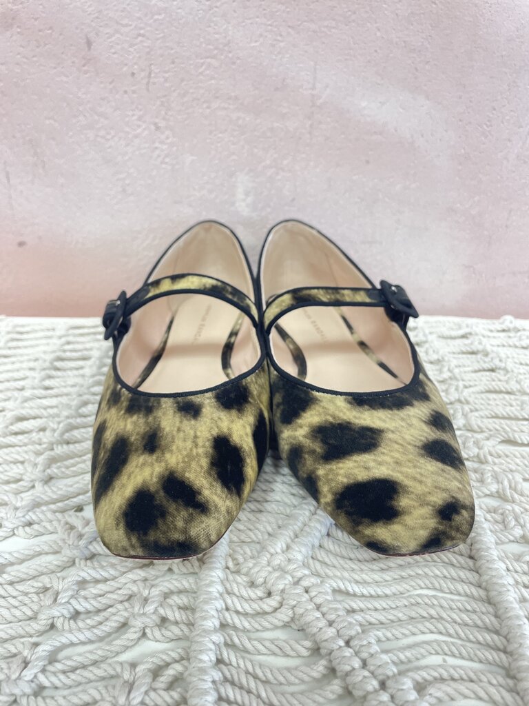 Loeffler Randal Animal Print Velvet Mary Jane