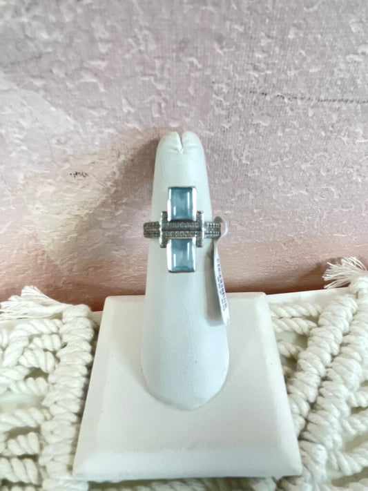 Silver and Blue Stone Ring