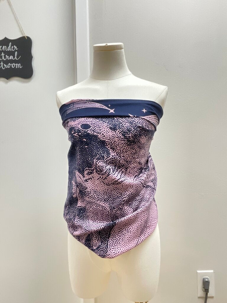 Hermes Blue and Pink Claire de Lune Silk and Cashmere Shawl