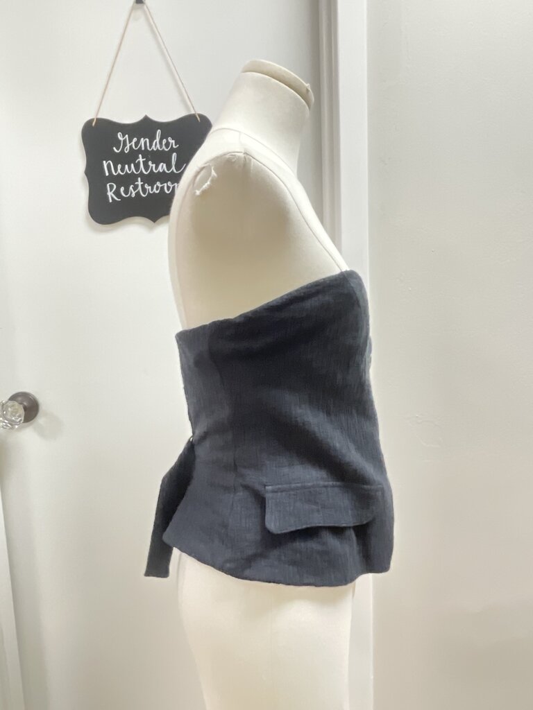 Anthropologie Black Strapless Vest