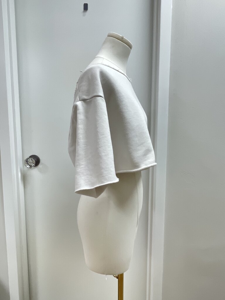 Also Off White Cropped Sweatshirt