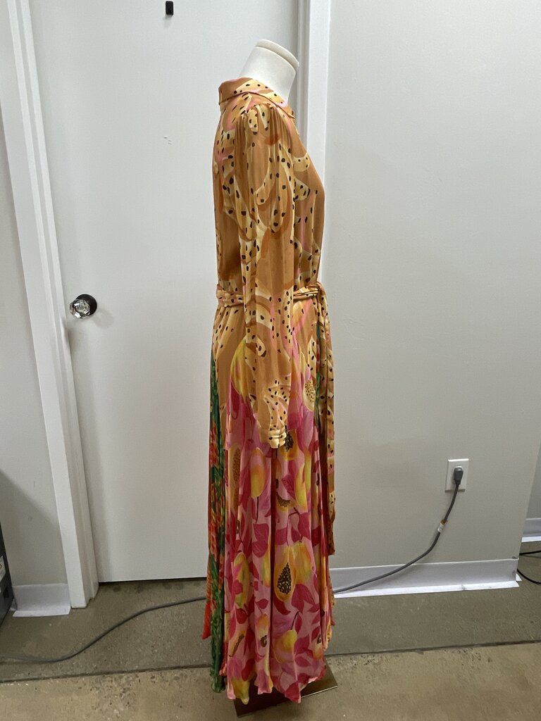 Farm Rio Banana Floral Button Up Maxi Dress