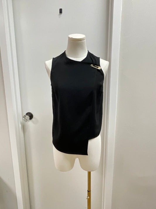 Versus Versace Black Safety Pin Vest