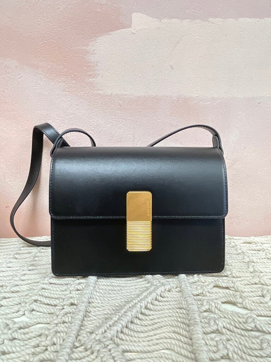 Ateliers Auguste Black Leather Shoulder Bag