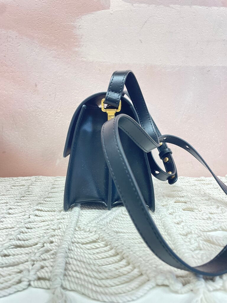 Ateliers Auguste Black Leather Shoulder Bag