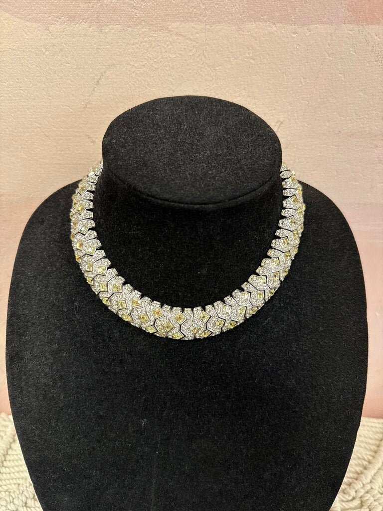 Kenneth Lance Crystal Collar Necklace