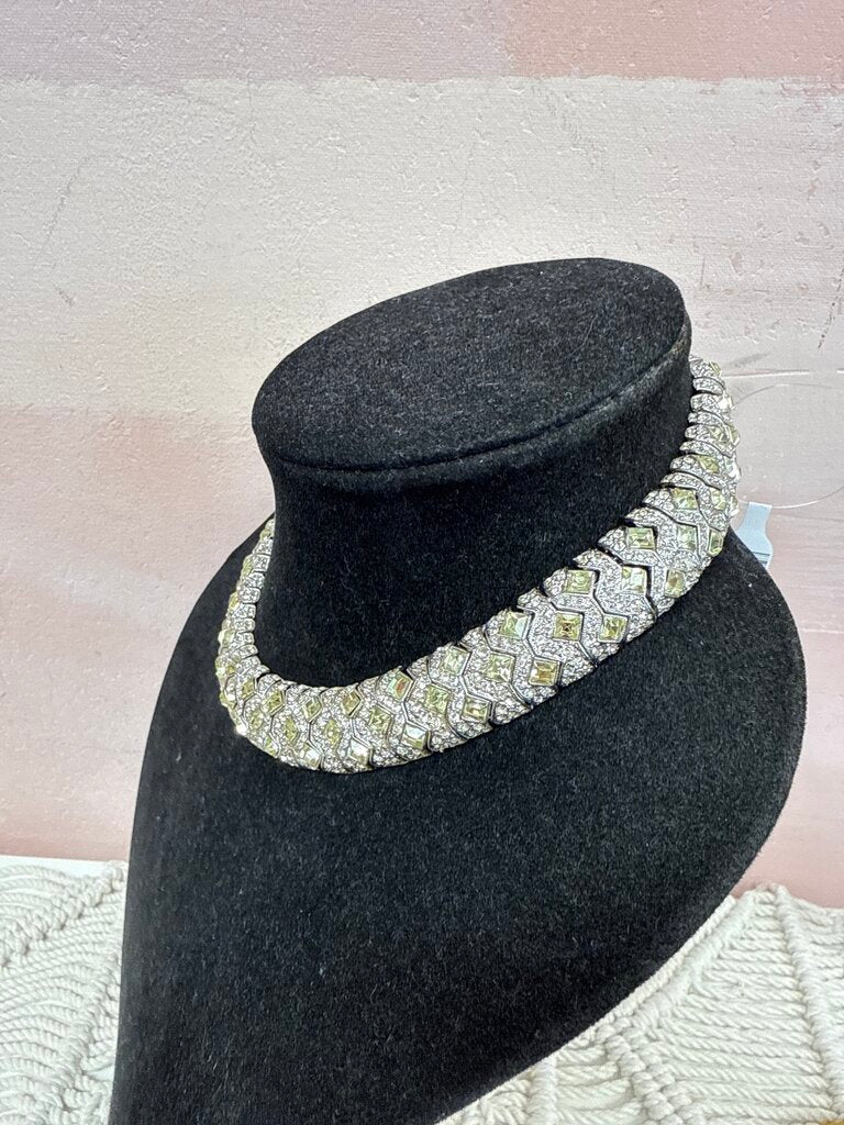 Kenneth Lance Crystal Collar Necklace