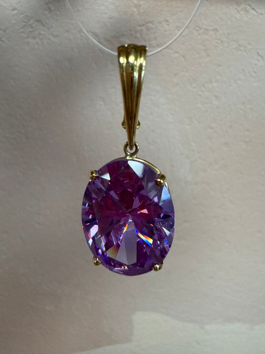 14k and Amethyst Pendant