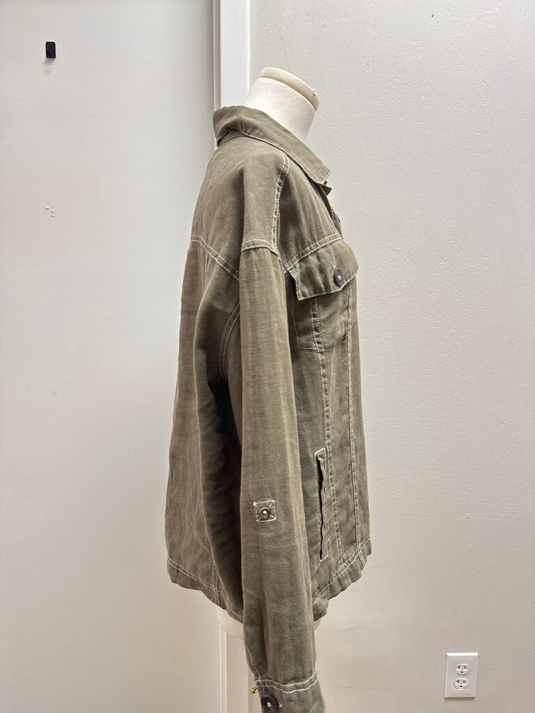 Michael Stars Olive Linen Jacket