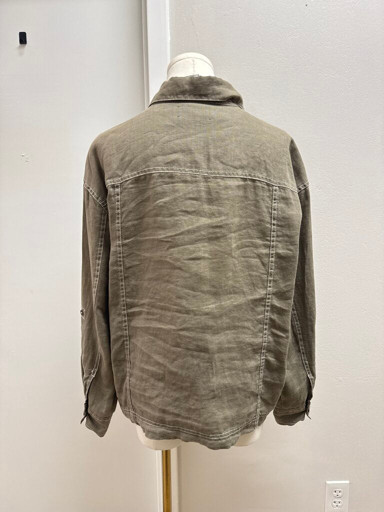 Michael Stars Olive Linen Jacket