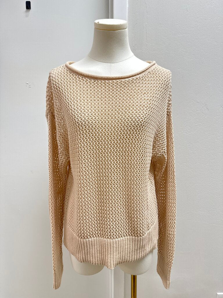 Sanctuary Beige Open Knit Sweater