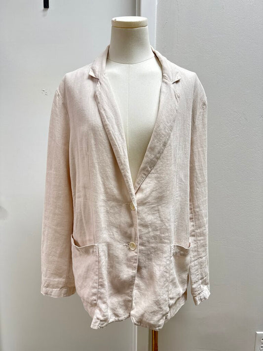 Velvet by Graham Spencer Tan Linen Jacket
