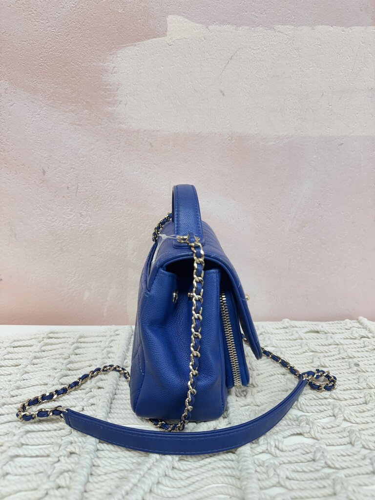 Chanel Blue Flap Business Affinity Caviar Leather '20