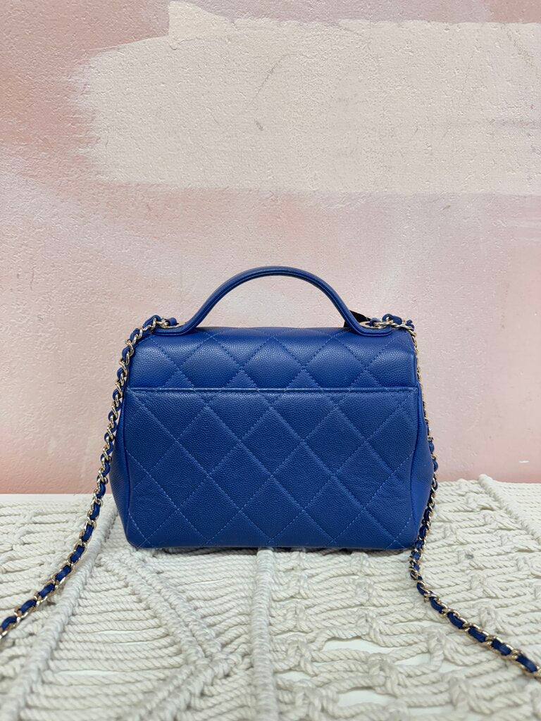 Chanel Blue Flap Business Affinity Caviar Leather '20