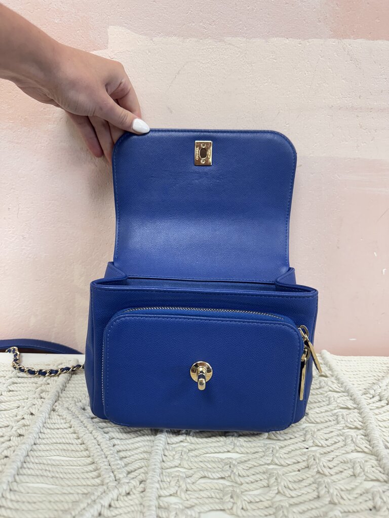 Chanel Blue Flap Business Affinity Caviar Leather '20