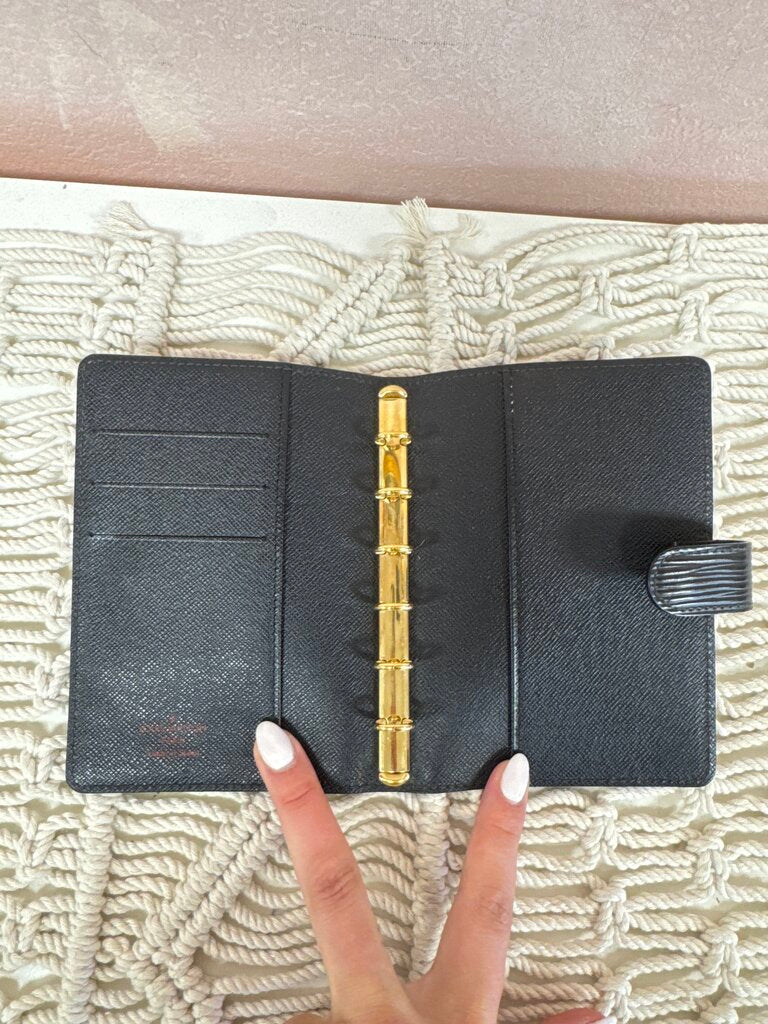 Louis Vuitton Black Epi Small Agenda '03