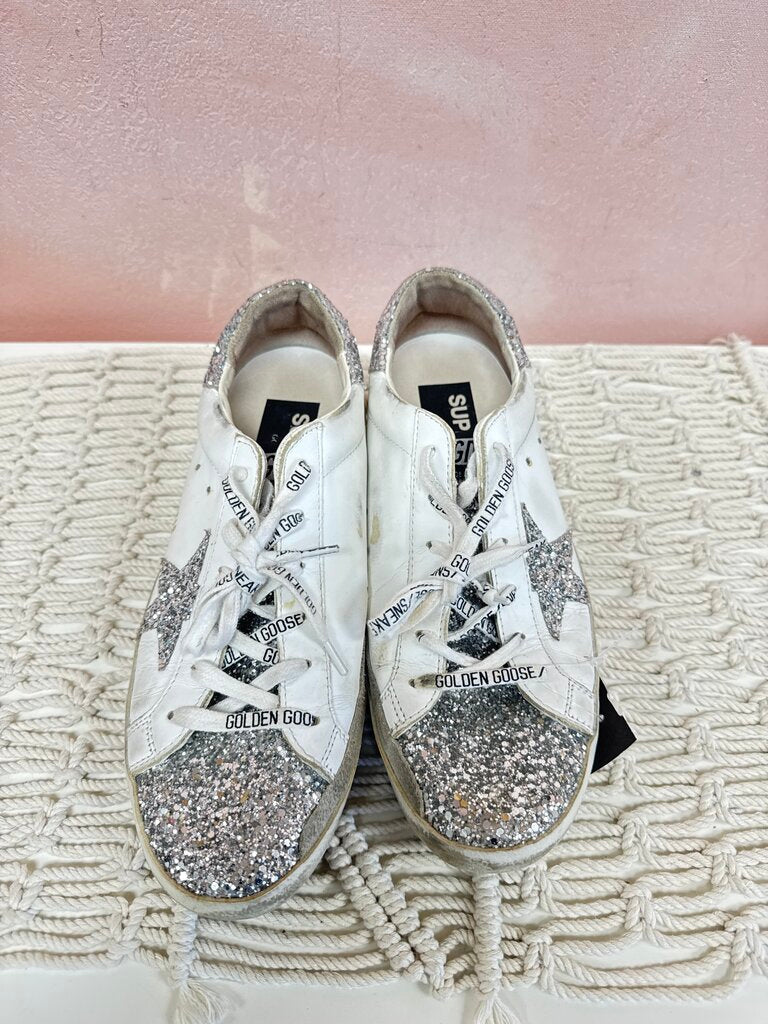 Golden Goose White Sequin Sneaker