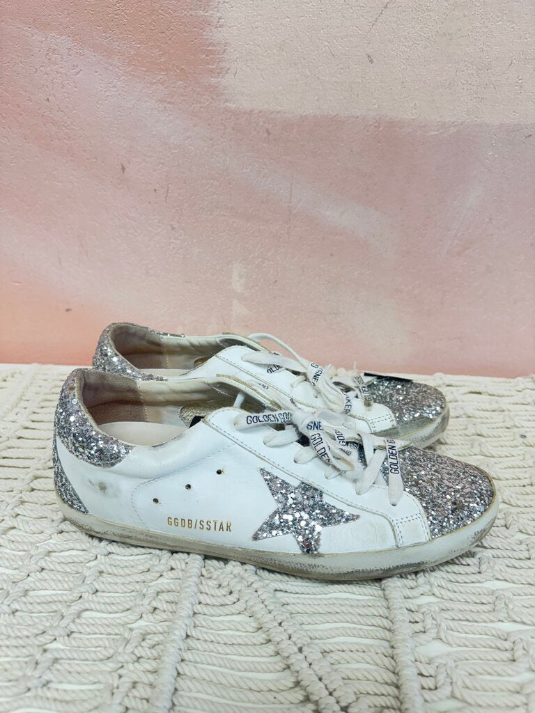 Golden Goose White Sequin Sneaker