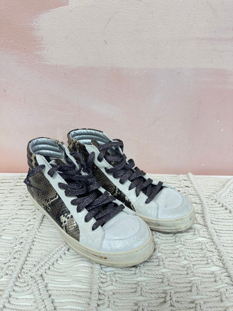 P448 Snake Print High Top Sneaker