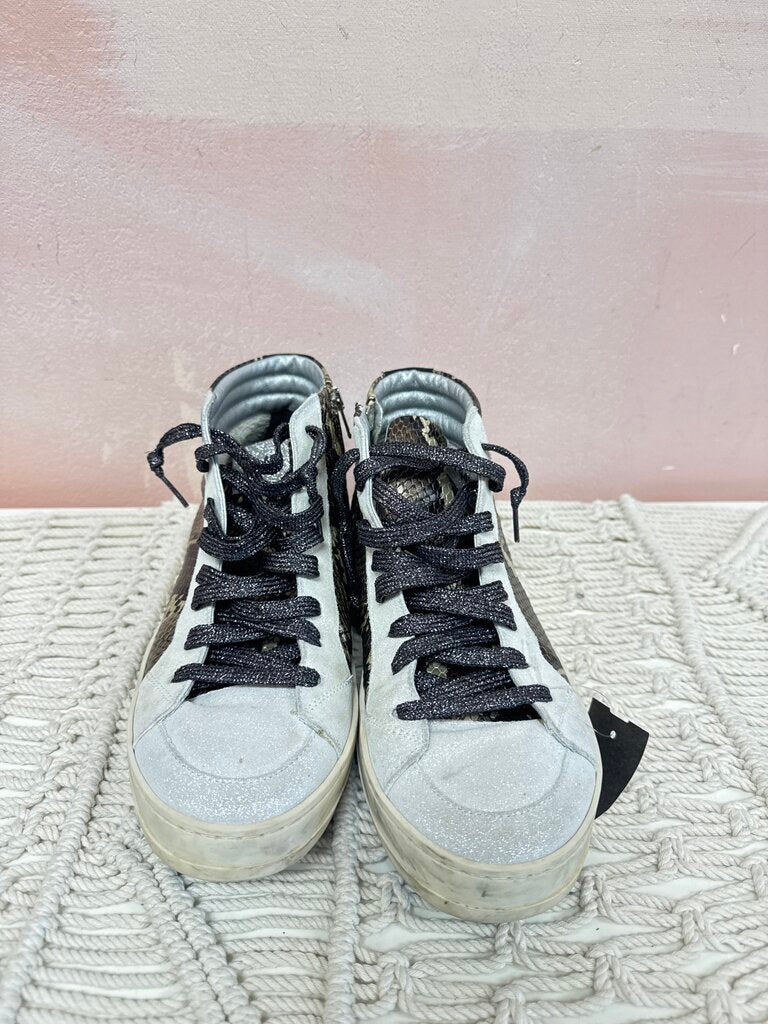P448 Snake Print High Top Sneaker