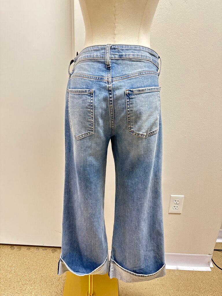 Kut Wide Leg Cuffed Jean