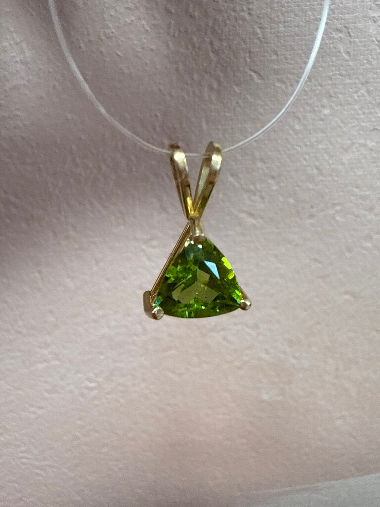 14k Yellow Gold and Peridot Pendant
