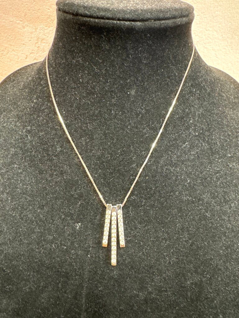 Costume 3 Bar Drop Necklace