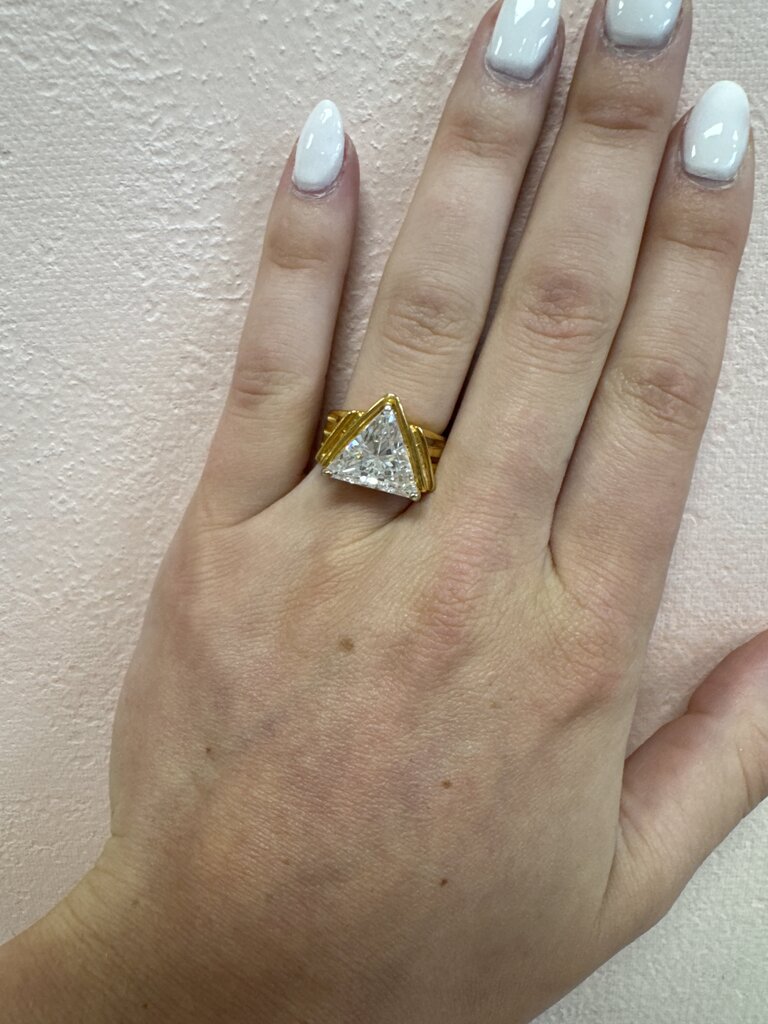 Costume Diamond Triangle Ring