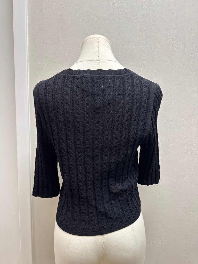LouLou Studio Black Ribbed Cropped Top
