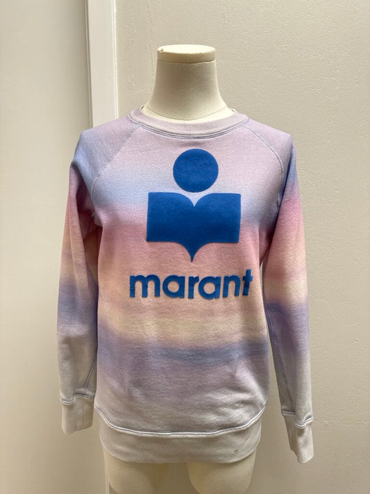 Isable Marant Purple Tie Dye Logo Sweatshirt