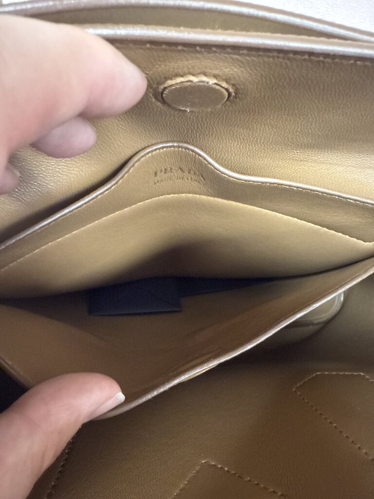 Prada Beige Bi Color Saffiano Cuir Medium Double Bag