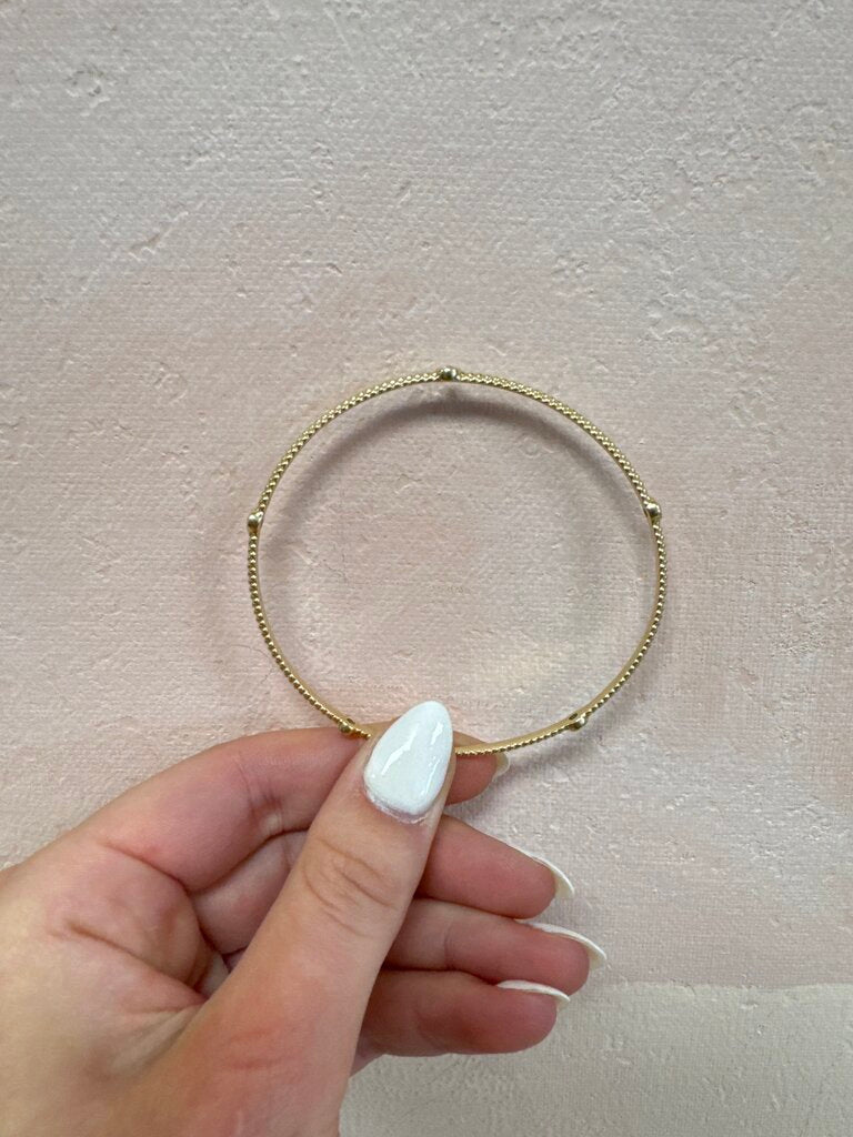 14k and Diamond Bangle Bracelet