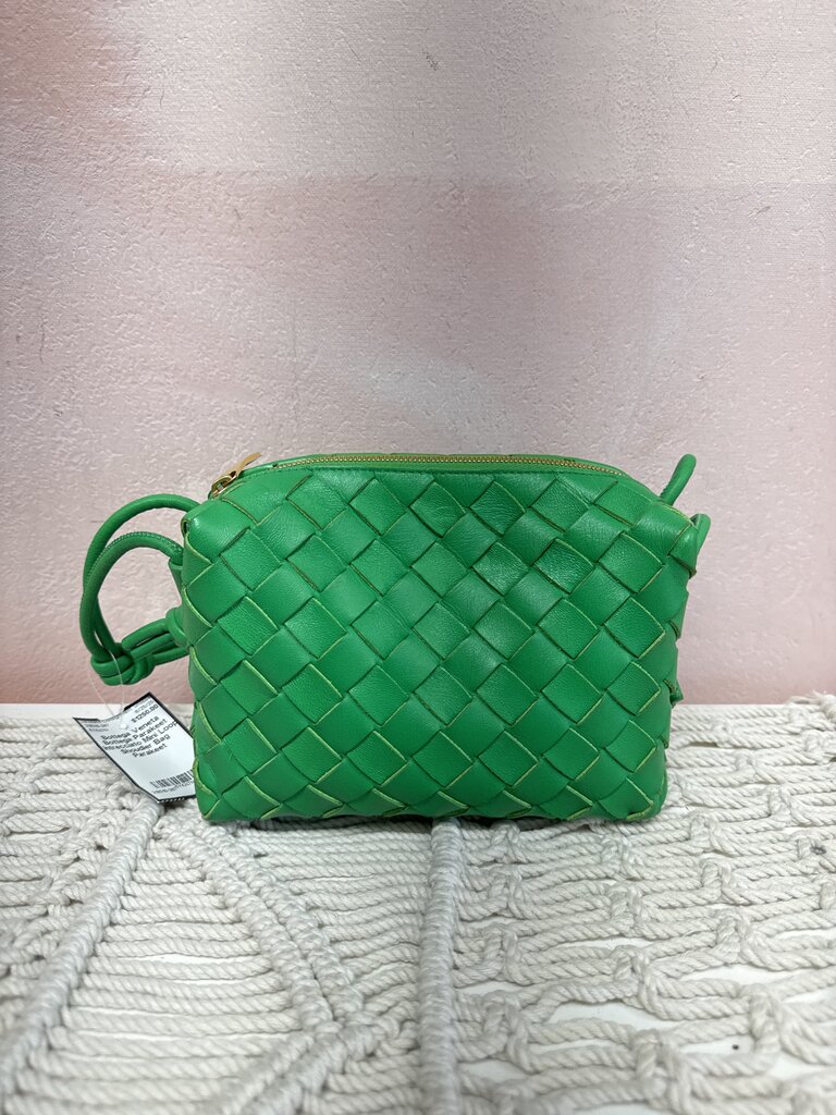 Bottega Parakeet Intrecciato Mini Loop Shoudler Bag