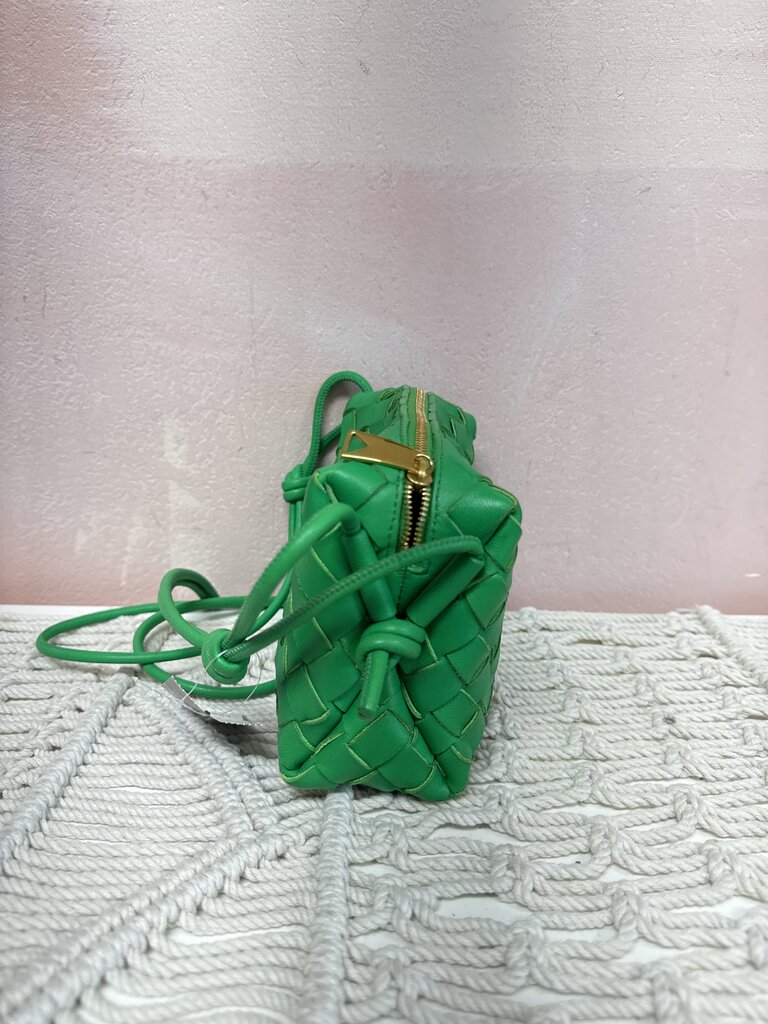 Bottega Parakeet Intrecciato Mini Loop Shoudler Bag