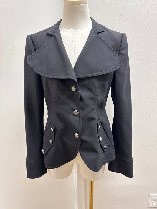 Dolce & Gabbana Black Wool Cropped Jacket NWT