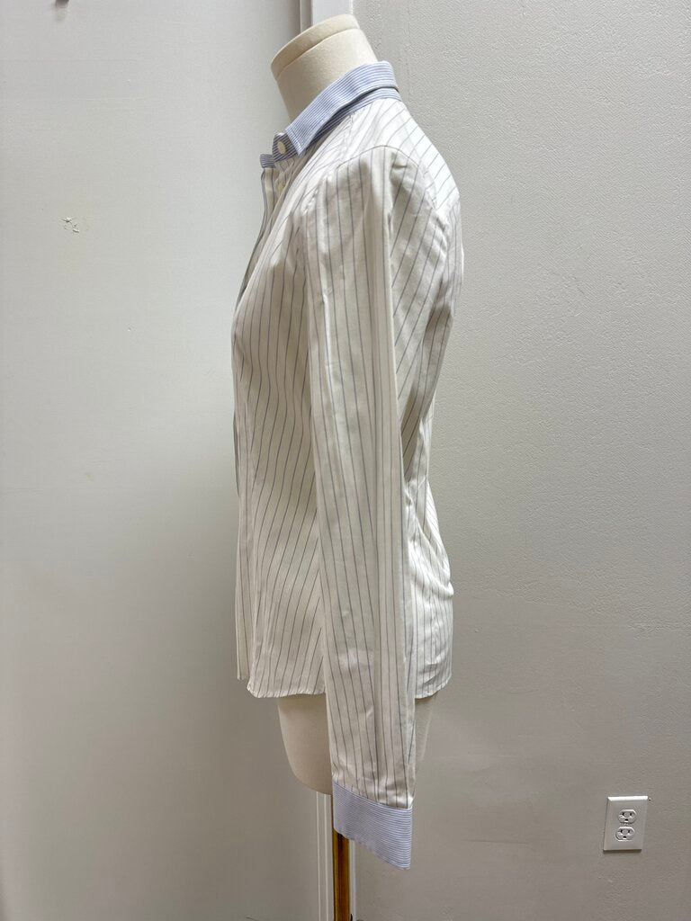 Dolce & Gabbana White Pinstripe Button Up NWT