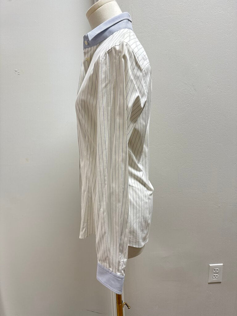 Dolce & Gabbana White Pinstripe Button Up NWT