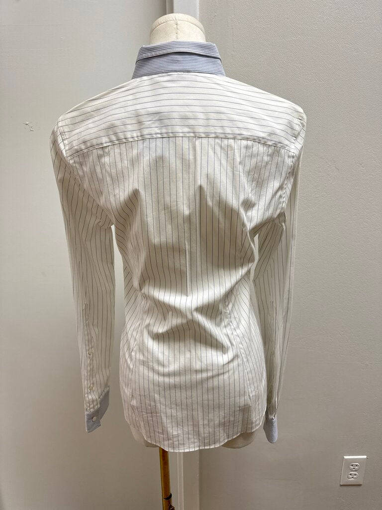 Dolce & Gabbana White Pinstripe Button Up NWT