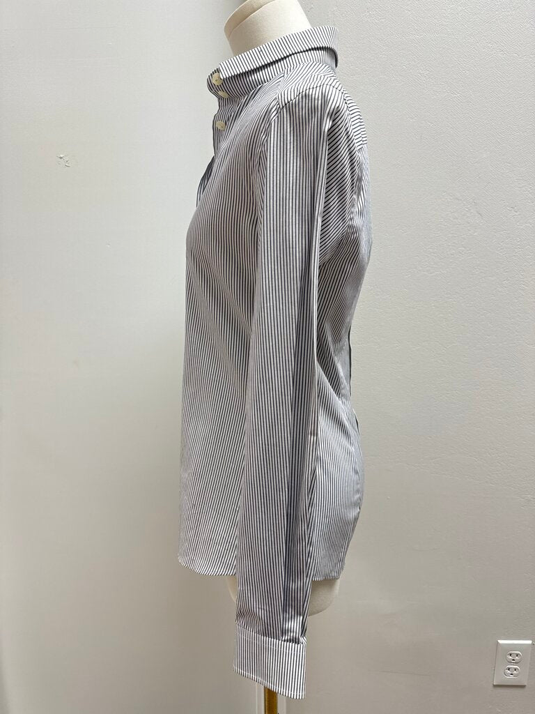 Dolce & Gabbana Blue Pinstripe Button Up NWT