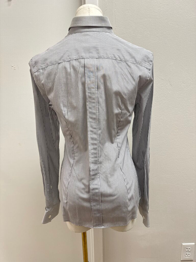 Dolce & Gabbana Blue Pinstripe Button Up NWT