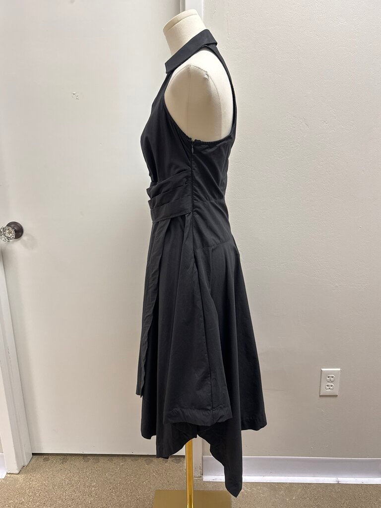 Maeve Black Ruched Midi Dress